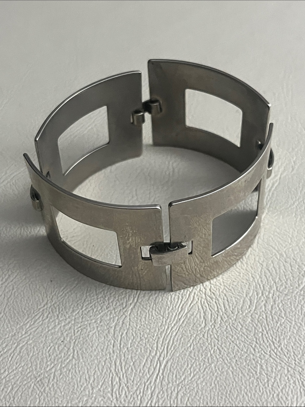 Men's 925 Heavy Silver Metal Cuff Bracelet